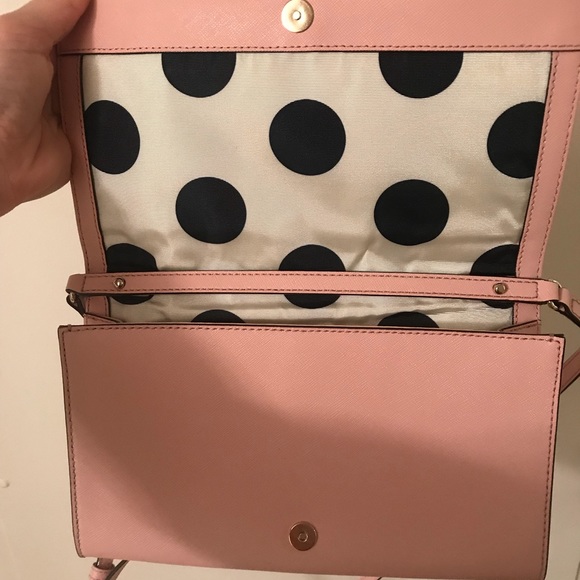Kate Spade Pale Pink Leather Clutch Cross Body - Picture 4 of 5